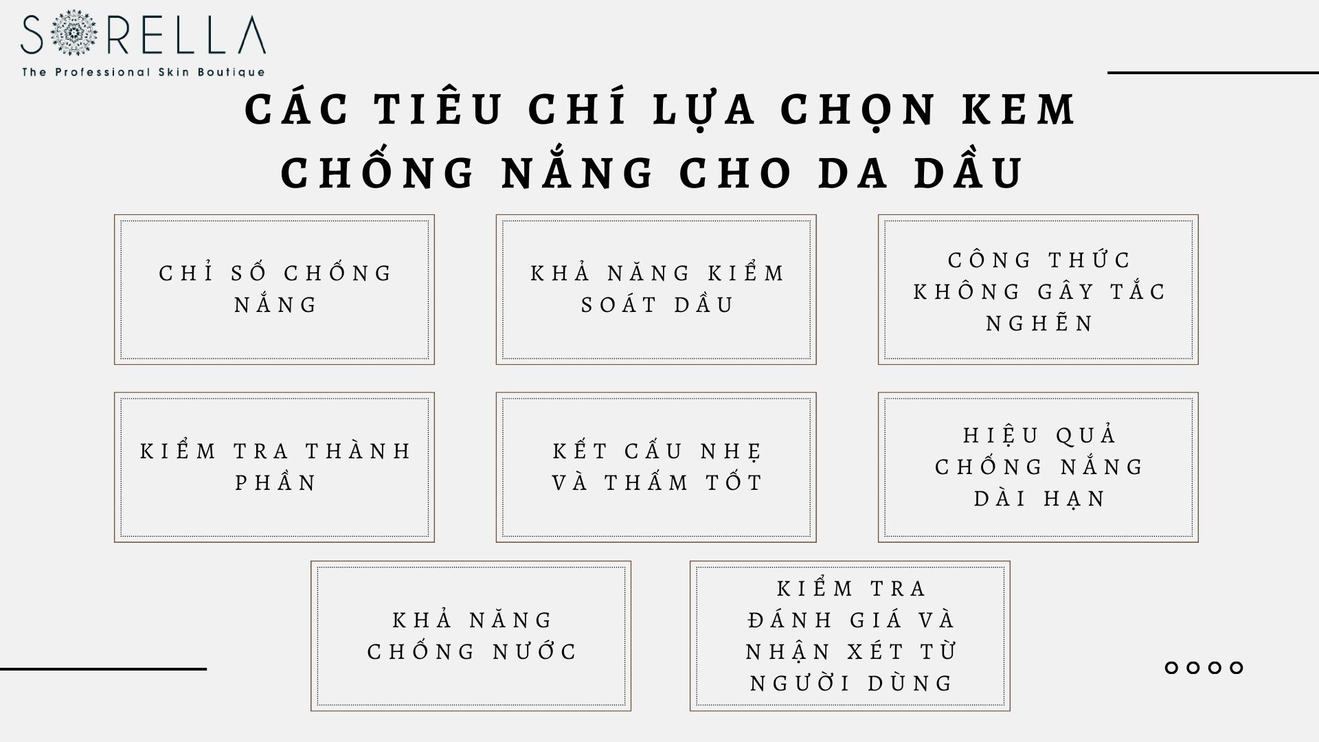 Các tiêu chí lựa chọn kem chống nắng cho da dầu