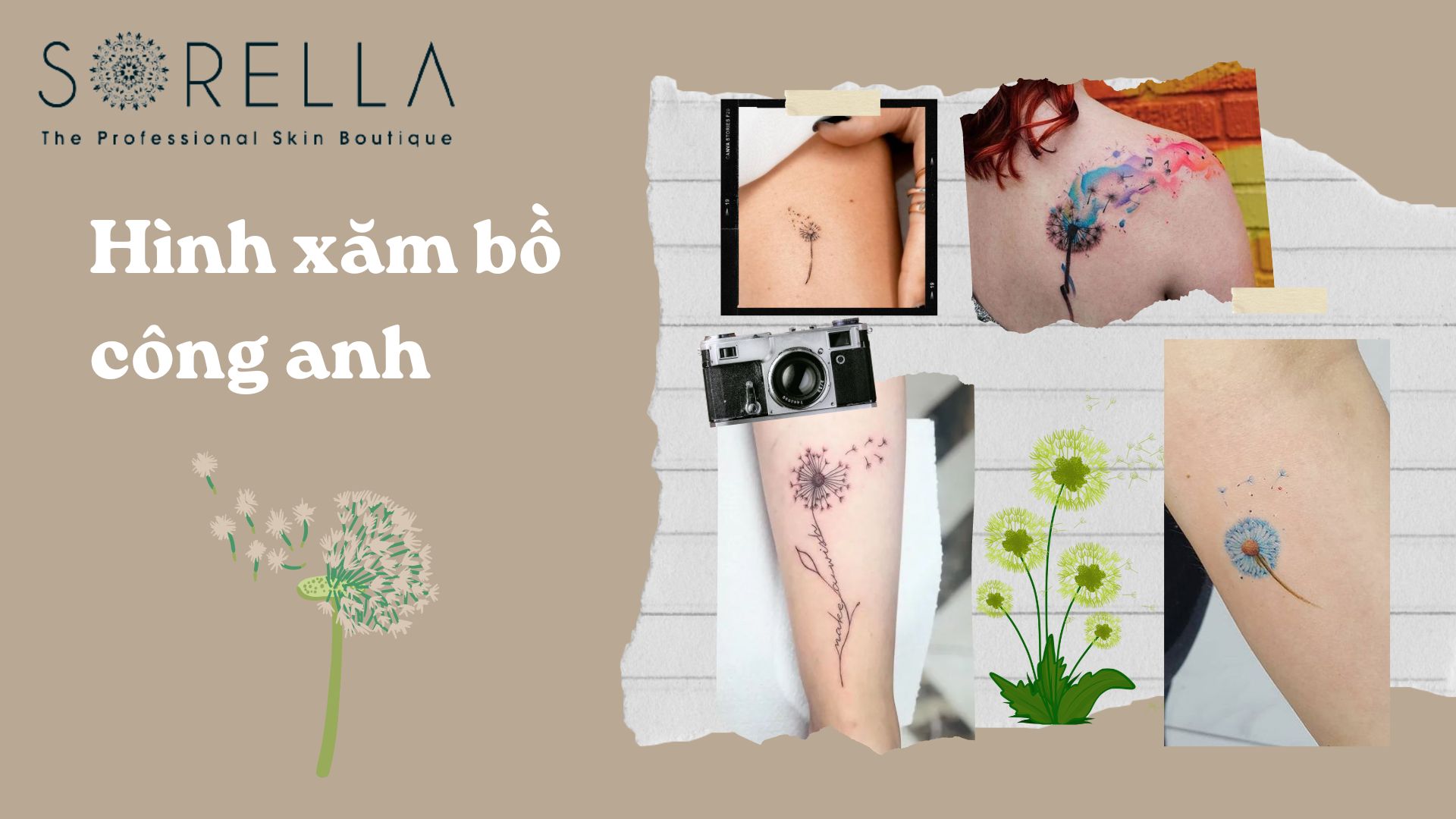Hình xăm bồ công anh