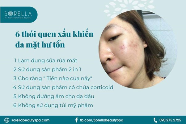 6 thói quen xấu khiến da hư tổn 