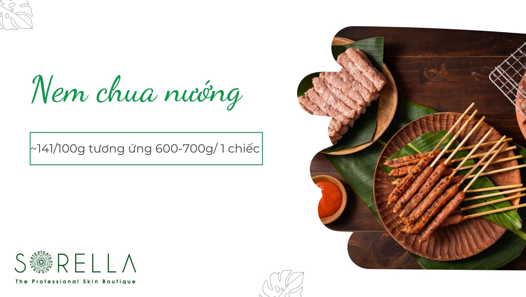 bao nhiêu calo trong một chiếc nem chua
